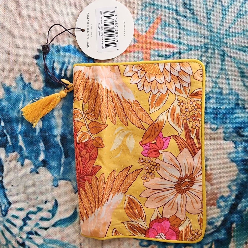 Spell & The Gypsy Collective Renew Coin Purse- Mustard - Picture 3 of 9